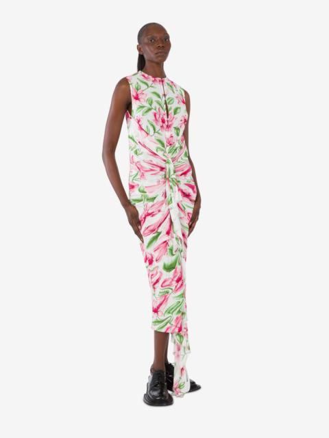 PRINTED CREPE DE CHINE DRESS