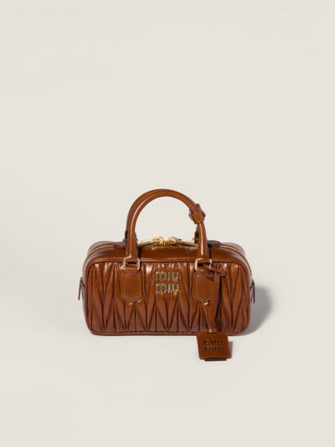 Arcadie shiny matelassé leather bag