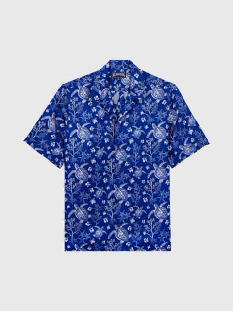 Men Silk Bowling Shirt X-Ray Turtles