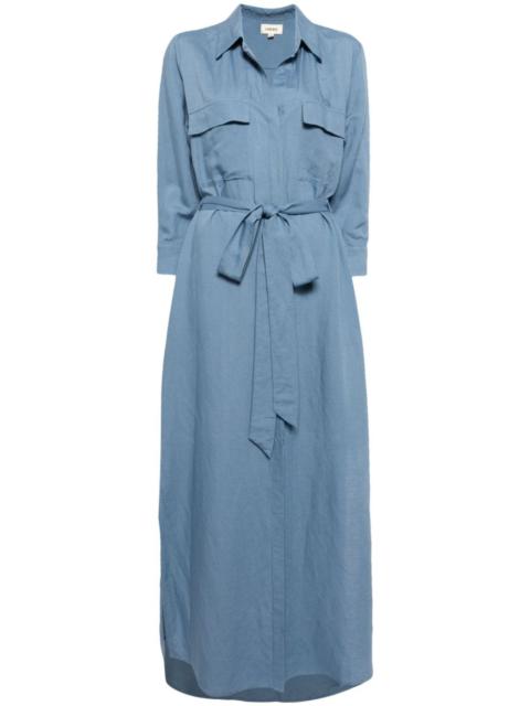 Cameron linen-blend shirt dress