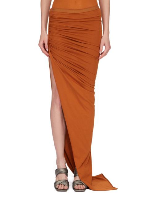 Orange Floor Length Maxi Skirt