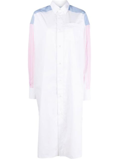 colour-block cotton shirt dress