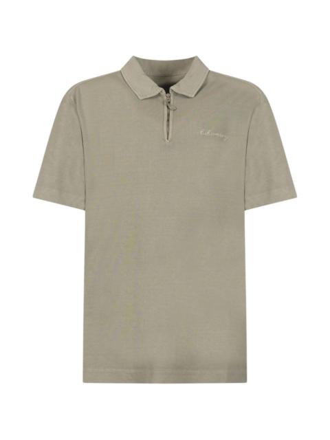 zip-up polo shirt