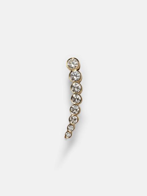 Croissant De Lune 18kt gold single earring with diamonds