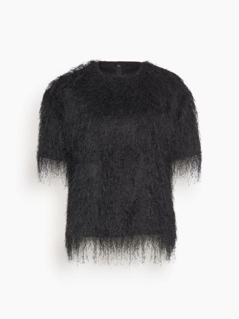 Zaro Short Sleeve Top in Black