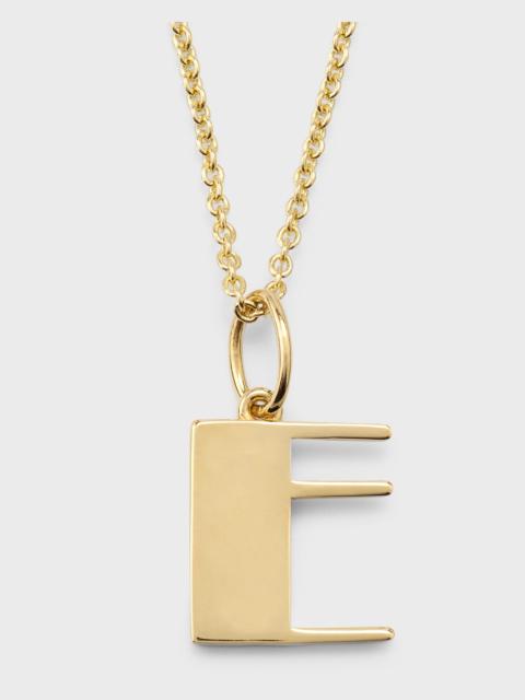 14K Pure Block Initial Necklace