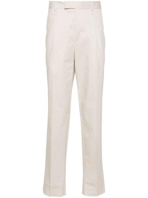 mid-rise pleated chino trousers