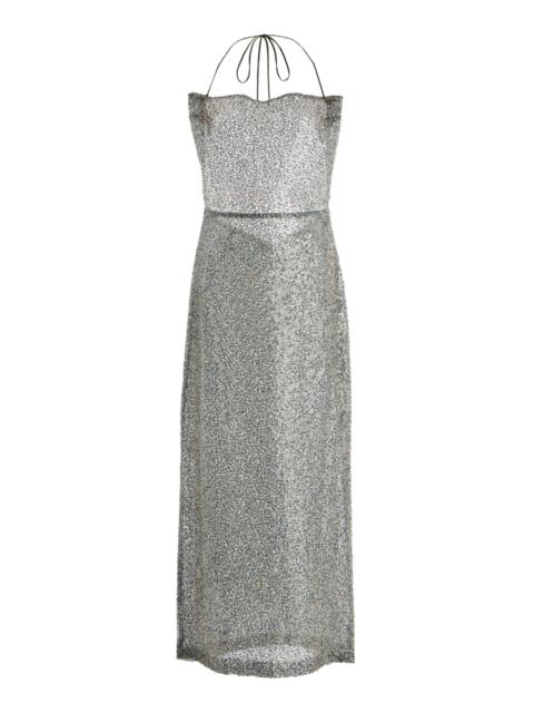 Anissa Sequined Midi Dress multi