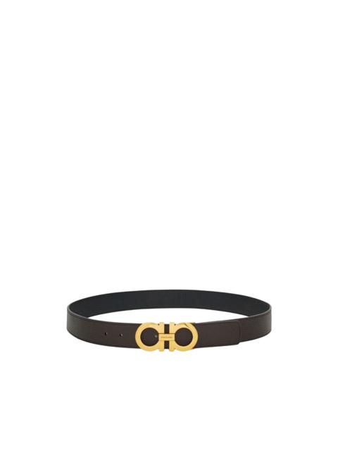Gancini leather belt