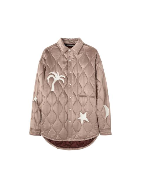 LIFE IS PALM QUILTED OVERSHIRT