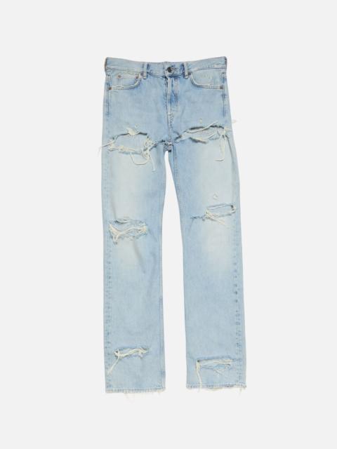 Regular fit distressed jeans - 2010F - Light blue
