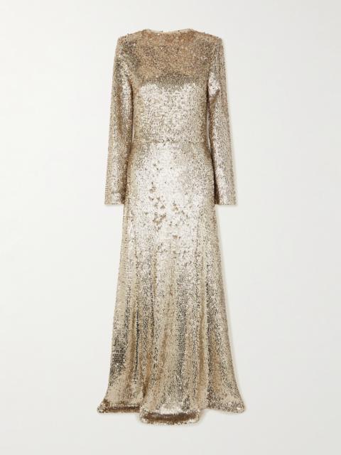 Beatrice Sequined Tulle Gown