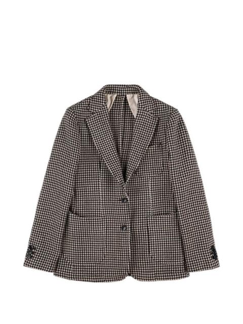 Benjamin houndstooth-pattern single-breasted blazer