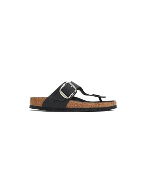 Black Gizeh Big Buckle Sandals