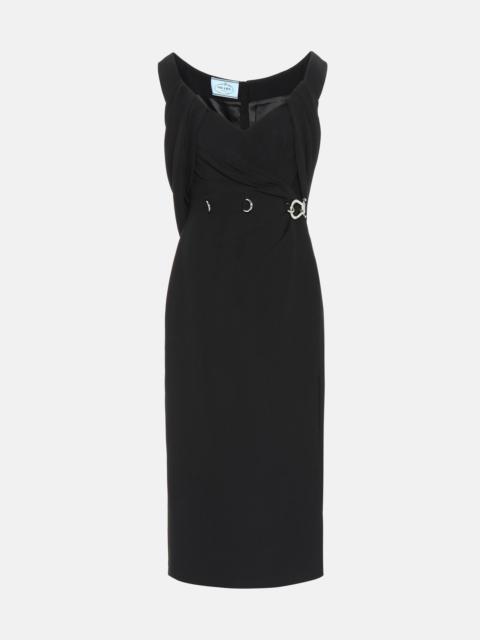 Embellished crêpe dress