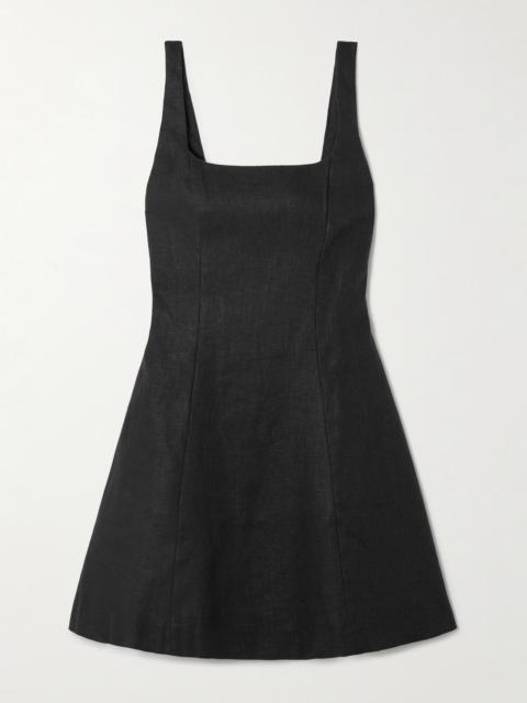 Felice Shirred Linen Mini Dress