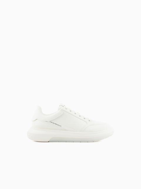 Leather sneakers with side logo