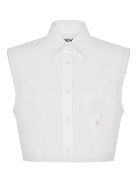 poplin cropped shirt
