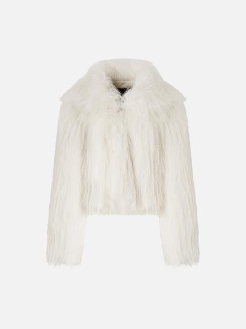 FUR-EFFECT PEA COAT