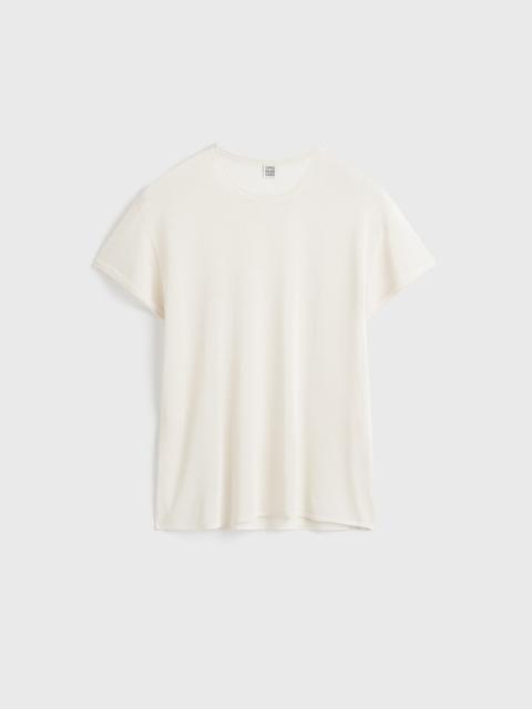 Silk tee ecru