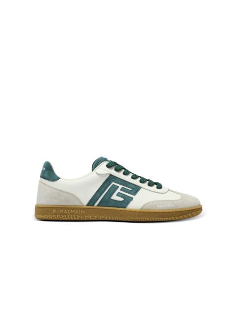 Balmain Swan suede and smooth leather trainers