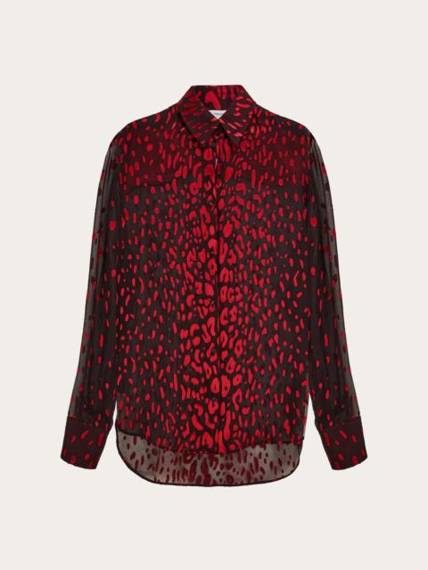 Devoré georgette shirt