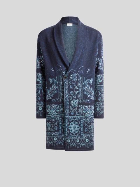 KNIT WOOL JACQUARD ROBE