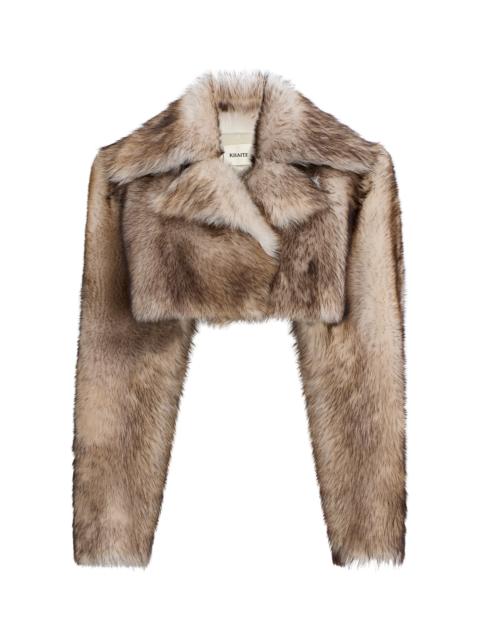 Stallone Cropped Toscana Shearling Jacket neutral