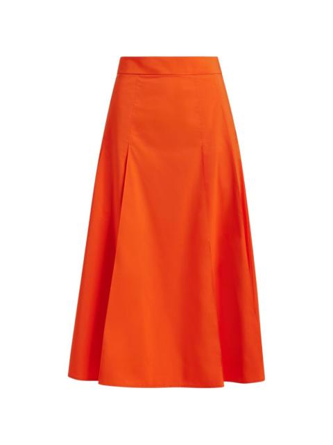 zip-fastening A-line midi skirt