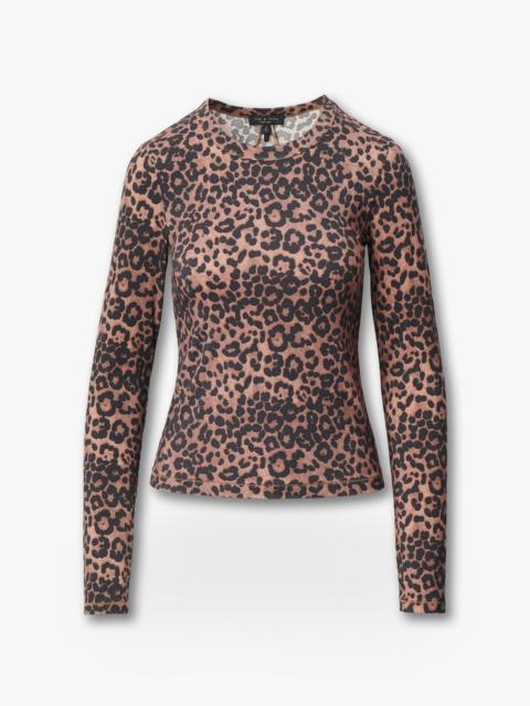 Luca Leopard-Print Long-Sleeve Tee