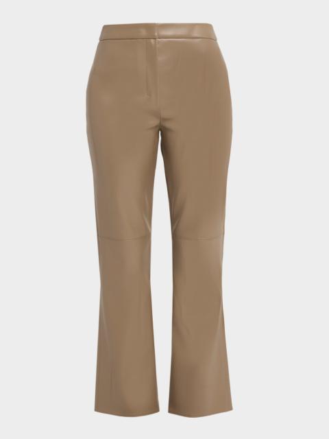 Sublime Vegan Leather Kickflare-Leg Ankle Pants