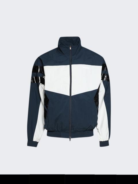 Taped Tracksuit Jacket Blue And White