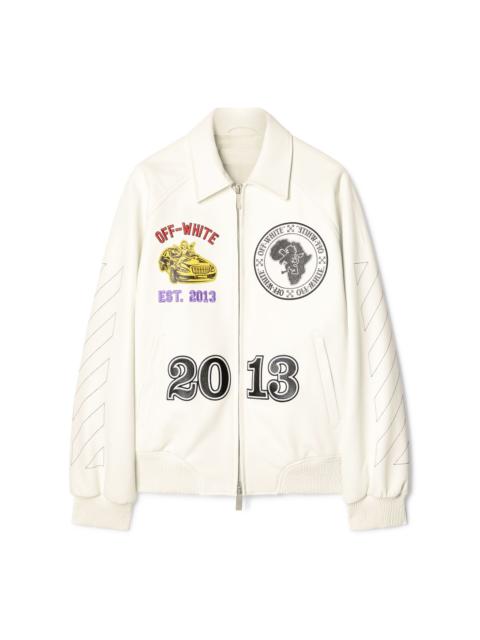 Rhino Leather Raglan Varsity Jacket