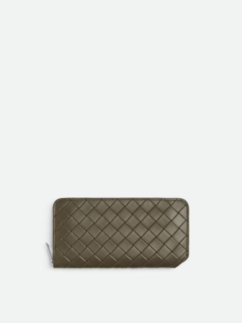 Intrecciato Stamp Zip Around Wallet