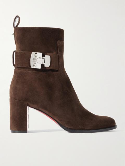 Booty Lock 70 Embellished Suede Ankle Boots