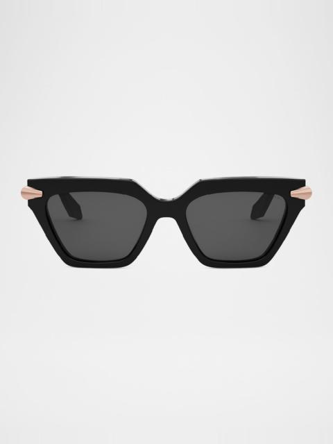 Serpenti Acetate & Nylon Cat-Eye Sunglasses