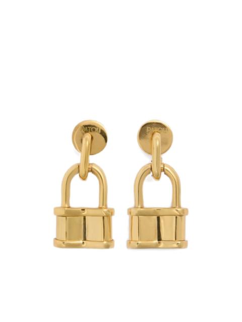 extra-small padlock earrings