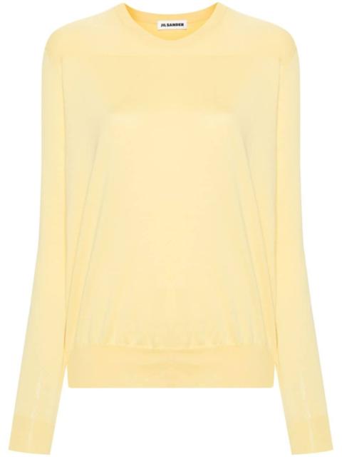 panelled cotton jumper