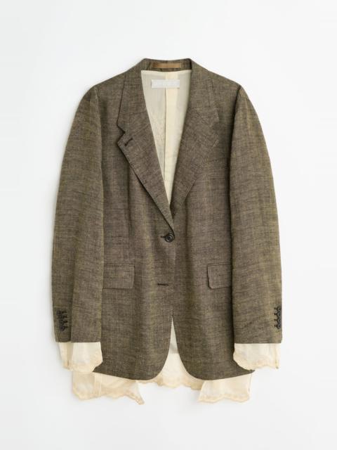 Drip Blazer Deep Husk Soft Grain Weave
