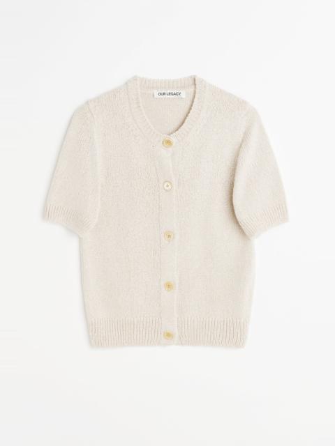 Shrunken Cardigan Oyster Cherub Silk