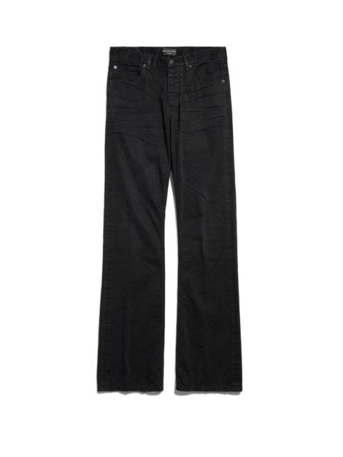Low Waist Straight Pants in Black