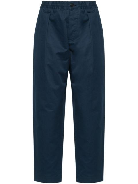 gabardine tapered trousers