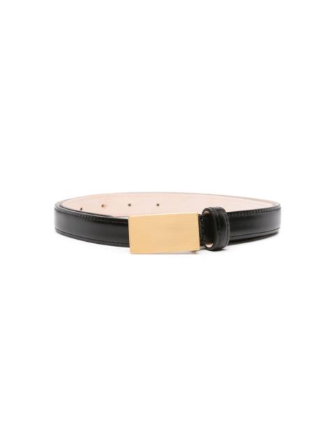 Signet leather belt