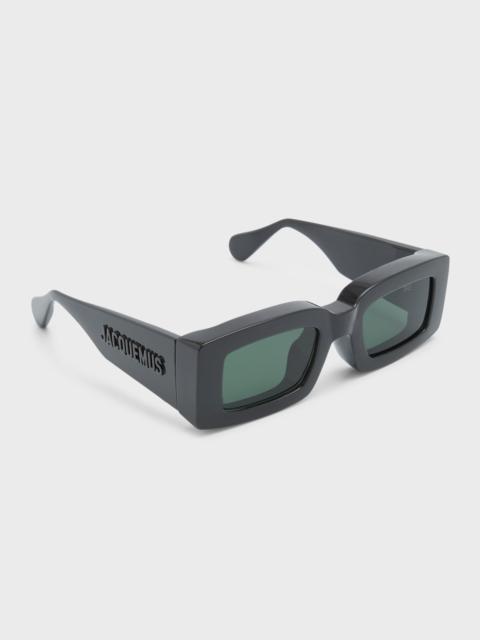 Les Lunettes Tupi Nylon Rectangle Sunglasses