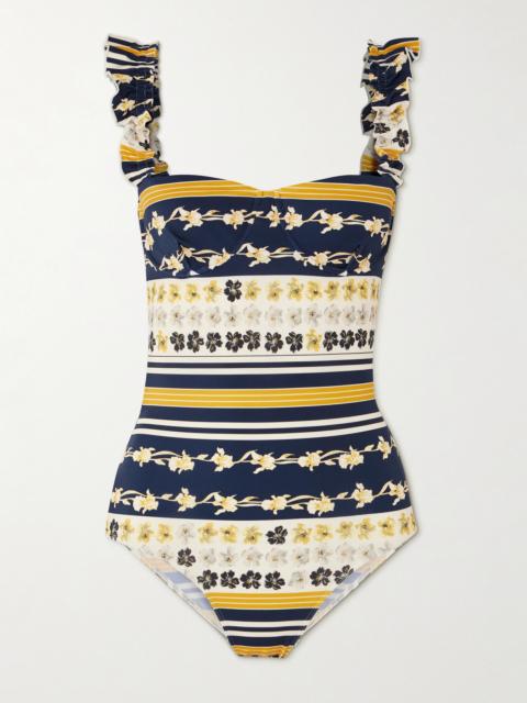 Boop Open-back Printed Underwired Swimsuit