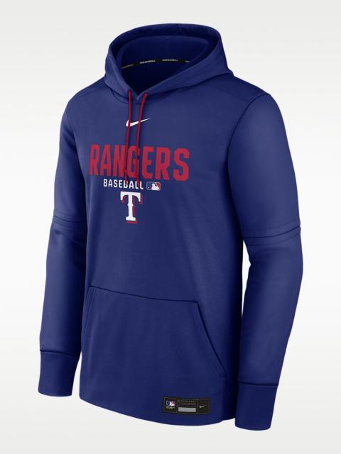 Texas Rangers Authentic Collection Men's Nike Therma MLB Pullover Hoodie