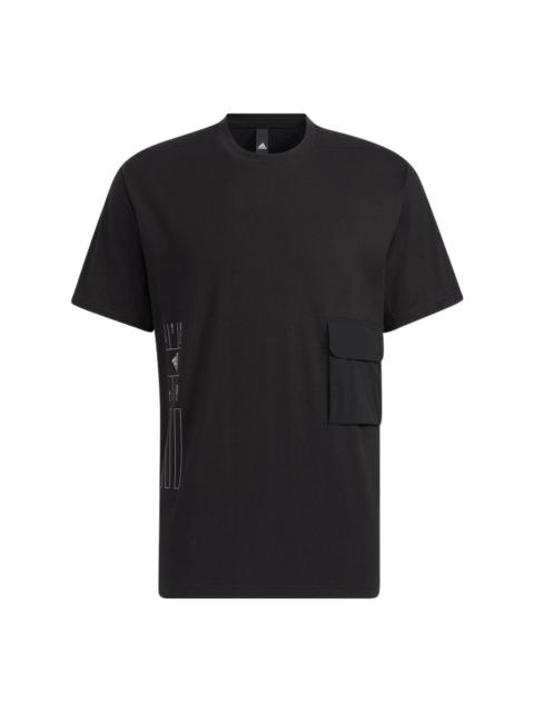 adidas Th Hvcot Tee Solid Color Sports Short Sleeve Black HE9945
