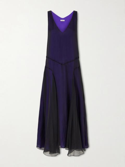 Millie Asymmetric Pleated Silk-chiffon Dress
