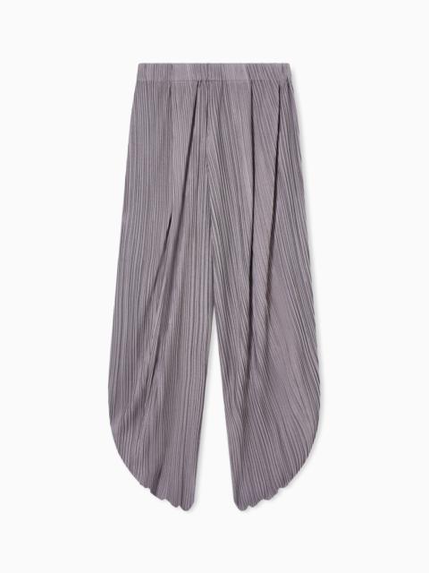 PLEATED JERSEY TROUSERS