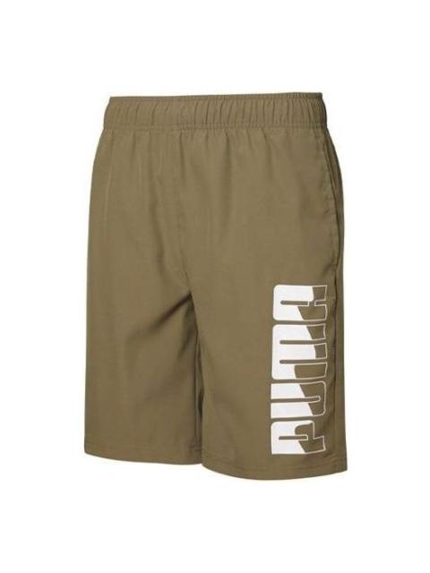 PUMA Logo Woven Shorts 'Brown' 846003-49